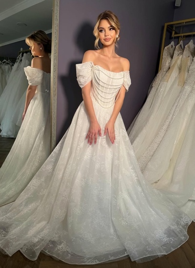 Свадебное платье из кружева (S480)